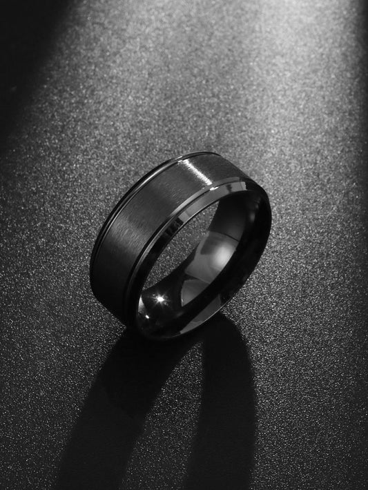 Stainless Steel Black Ring