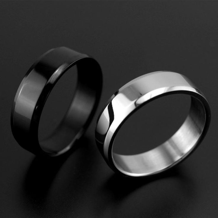 Stainless Steel Black Ring
